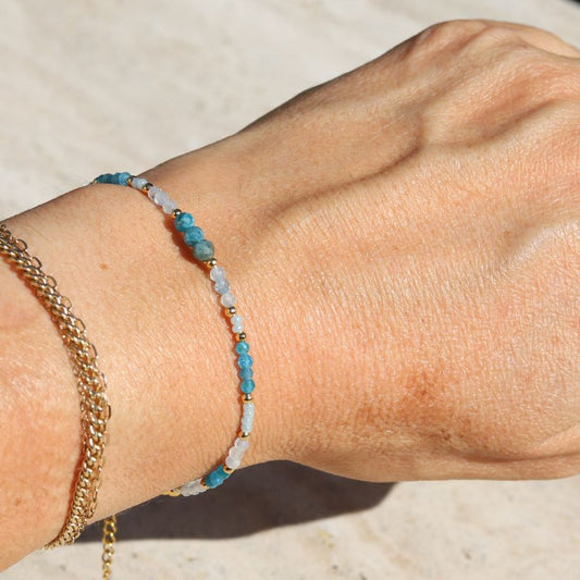 Aquamarine & Apatite Bracelet