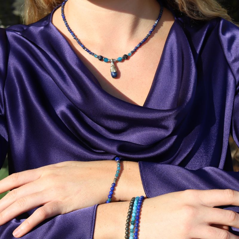 Lapis Lazuli and Apatite Necklace