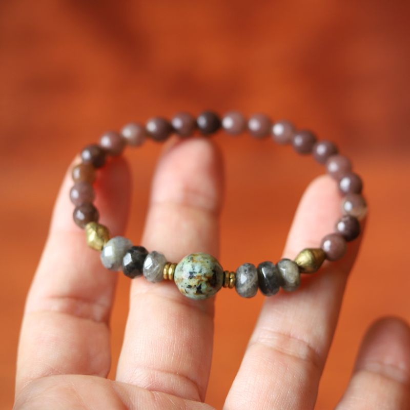 Labradorite & African Turquoise Bracelet. Original Price $49. *Final Sale*