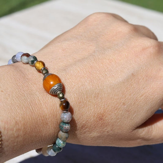 Jasper & Amber Bracelet *Final Sale*