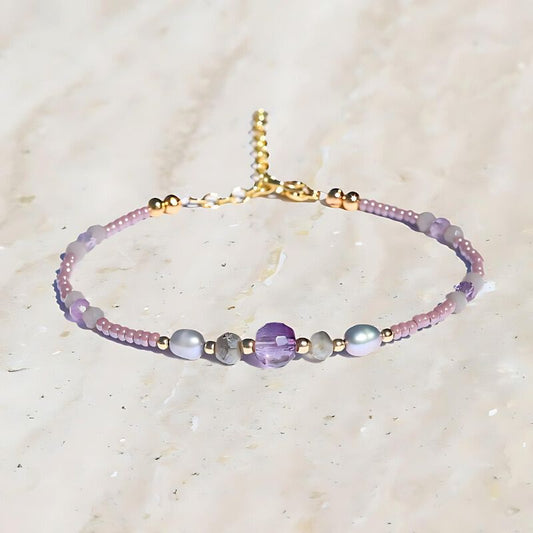 Amethyst and Pearl Bracelet