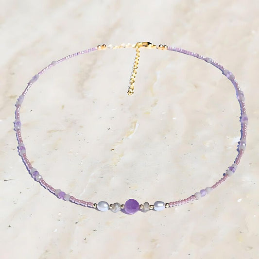 Amethyst and Pearl Necklace