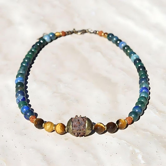 Azurite & Rudraksha Necklace * Final Sale*