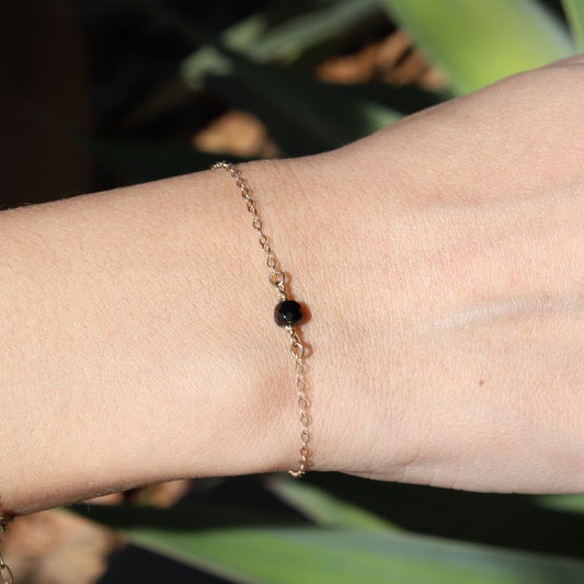 Black Tourmaline Birthstone Bracelet