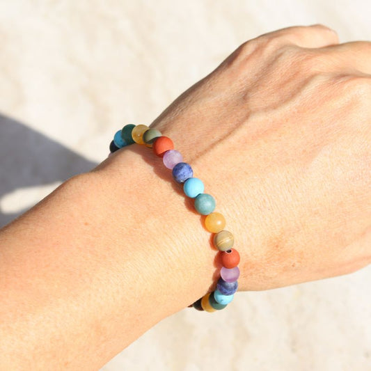 Chakra Matte Gemstones Bracelet *Final Sale*