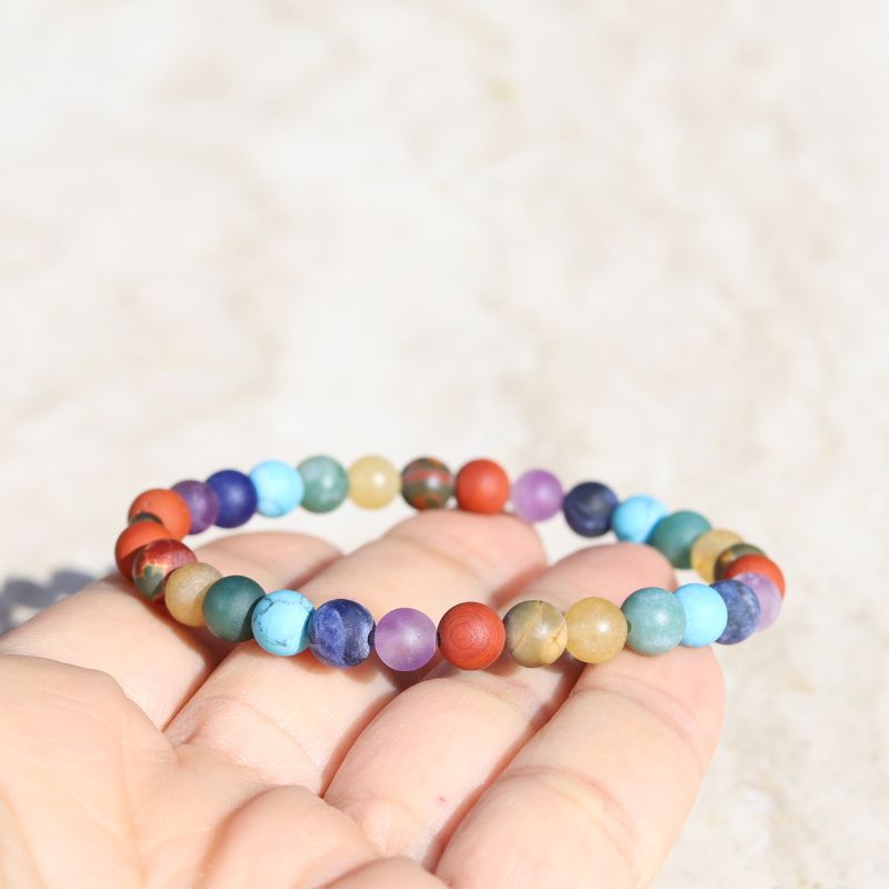 Chakra Matte Gemstones Bracelet *Final Sale*