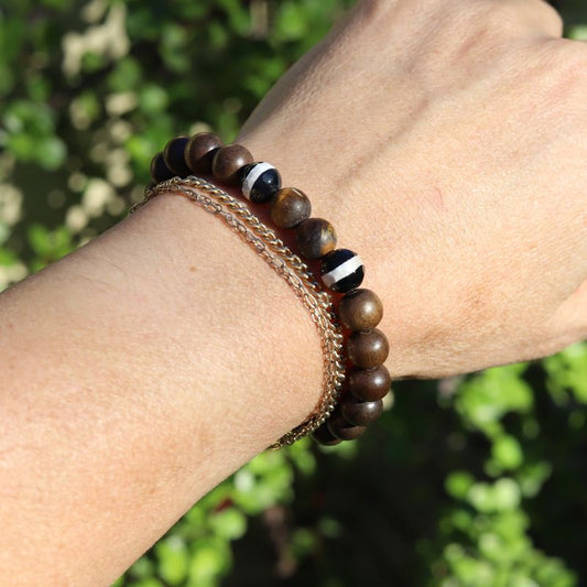 Ebony & Tigers Eye Bracelet *Final Sale*