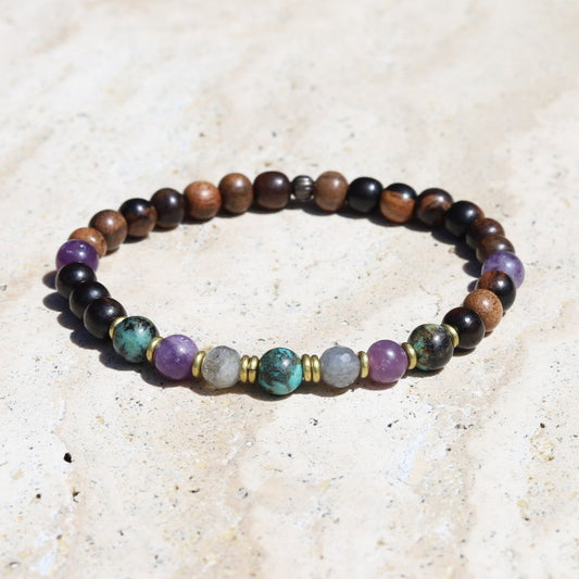 Ebony and Labradorite Bracelet