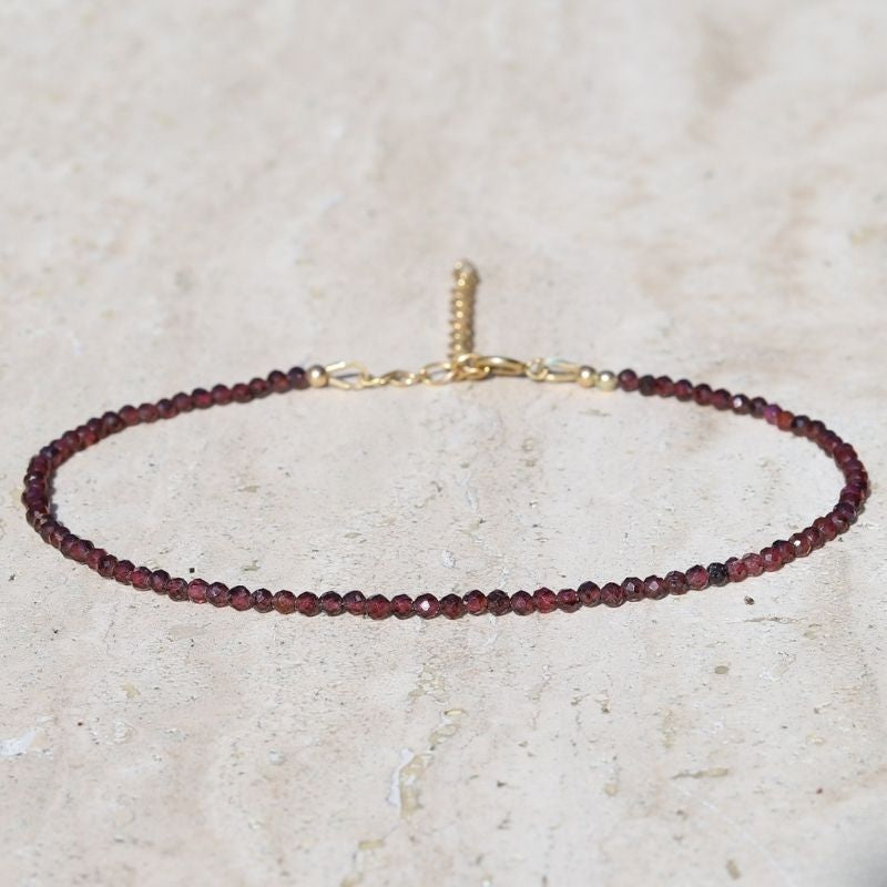 Garnet Delicate Luxury Anklet