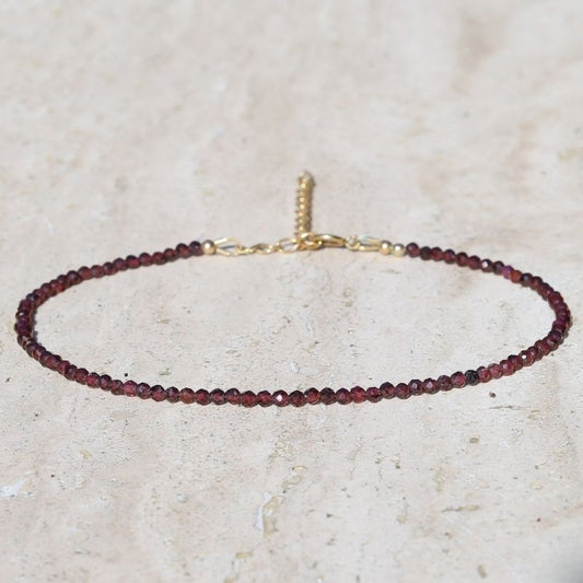 Garnet Delicate Luxury Anklet