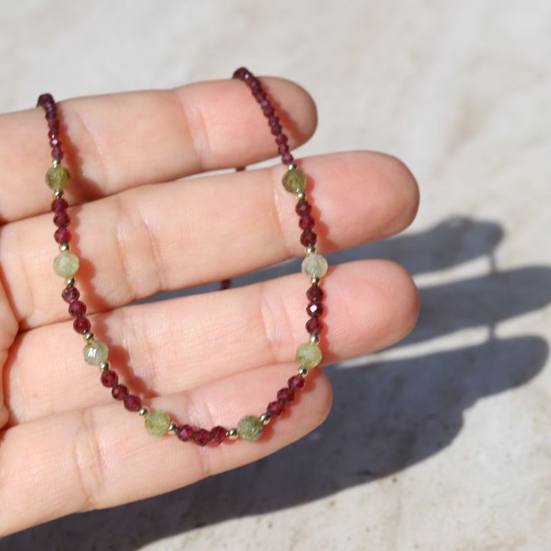 Garnet & Tsavorite Necklace