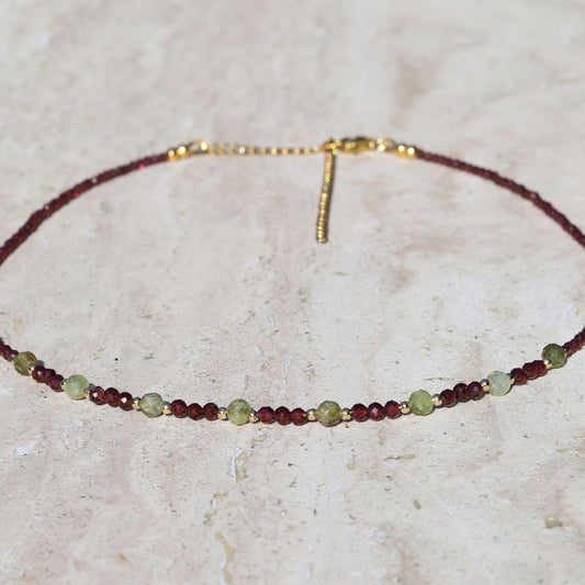 Garnet & Tsavorite Necklace