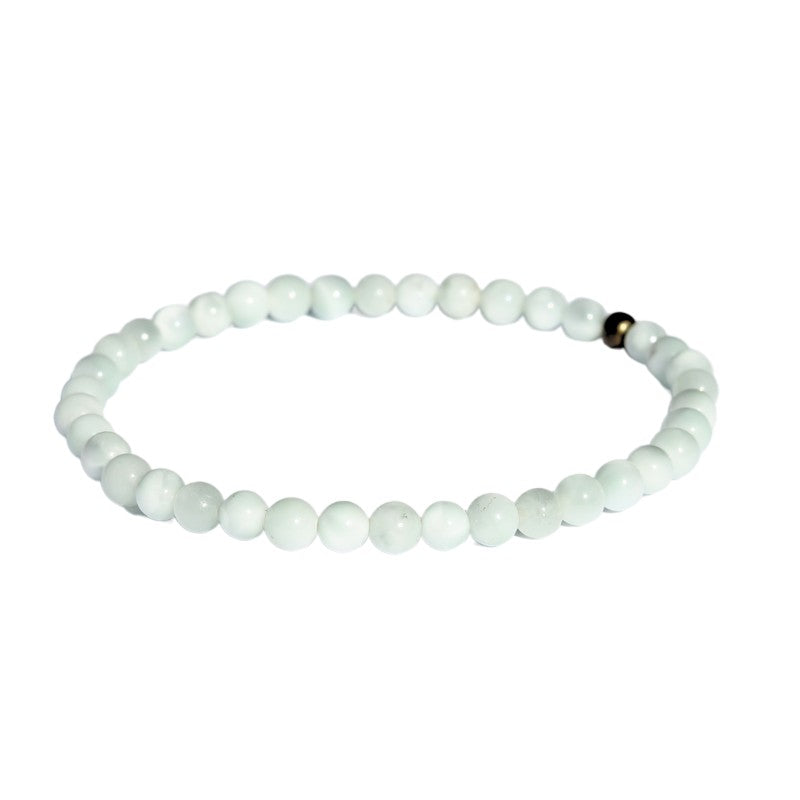Green Moonstone Delicate Beaded Bracelet
