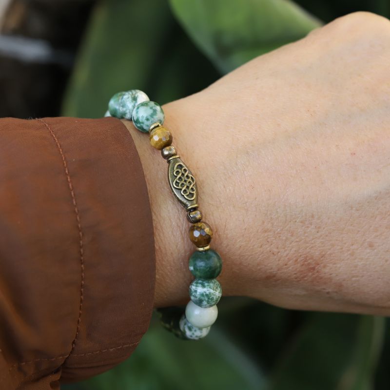 Jade and Tiger's Eye Bracelet *Final Sale*