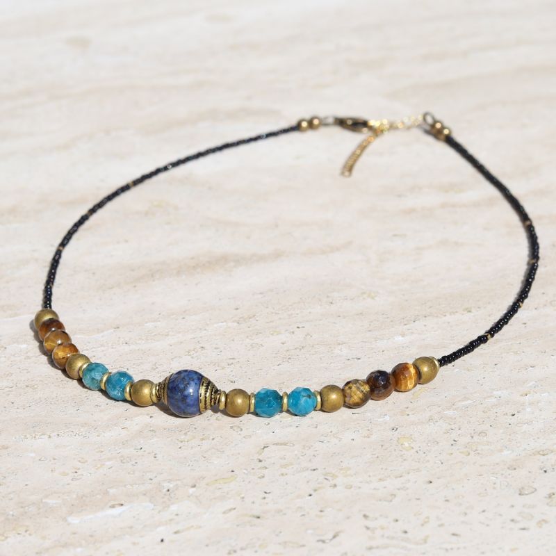 Lapis Lazuli and Apatite Necklace *Final Sale*