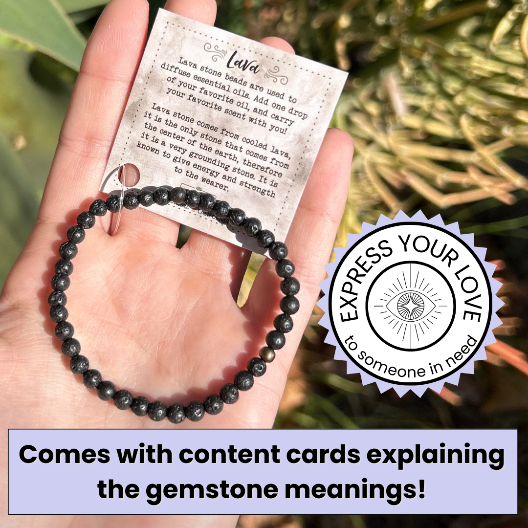 Genuine Lava delicate bracelet with meaning cards