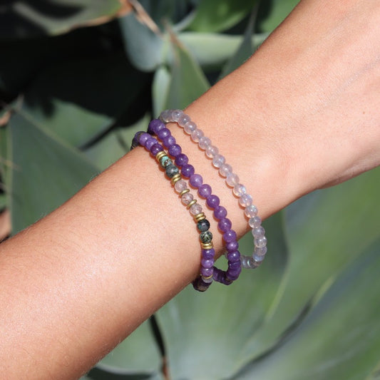 Lepidolite & Labradorite Delicate Bracelet