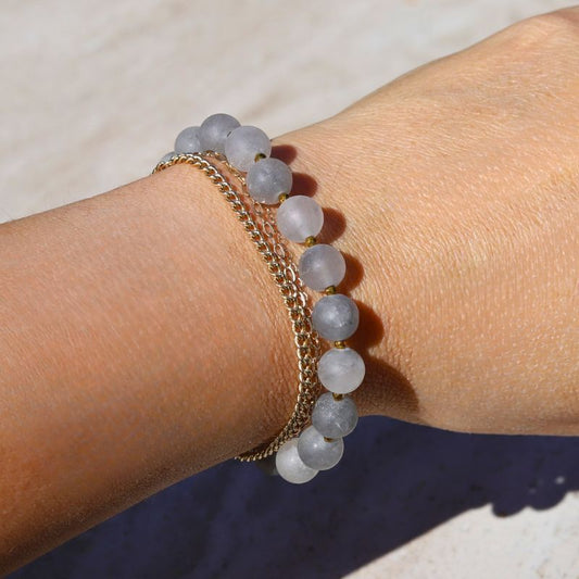 Matte Cloudy Quartz Bracelet *Final Sale*