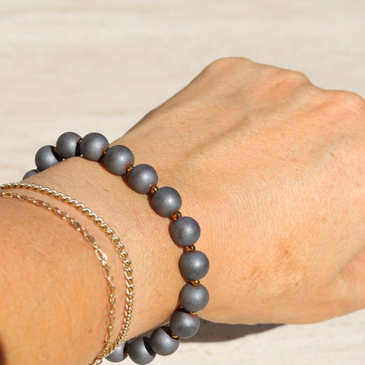 Matte Hematite Bracelet *Final Sale*