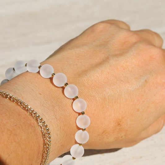 Matte Quartz Crystal Bracelet *Final Sale*