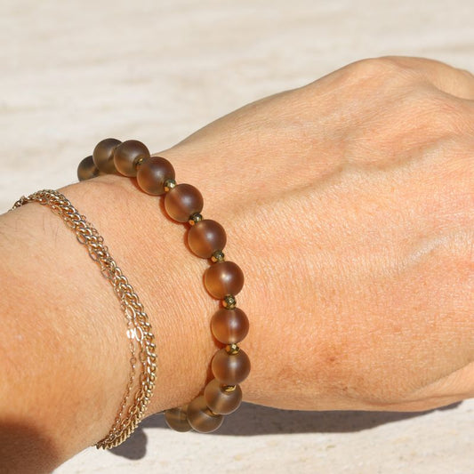 Matte Smoky Quartz Bracelet *Final Sale*