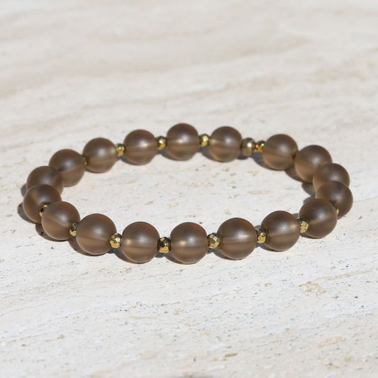 Matte Smoky Quartz Bracelet *Final Sale*