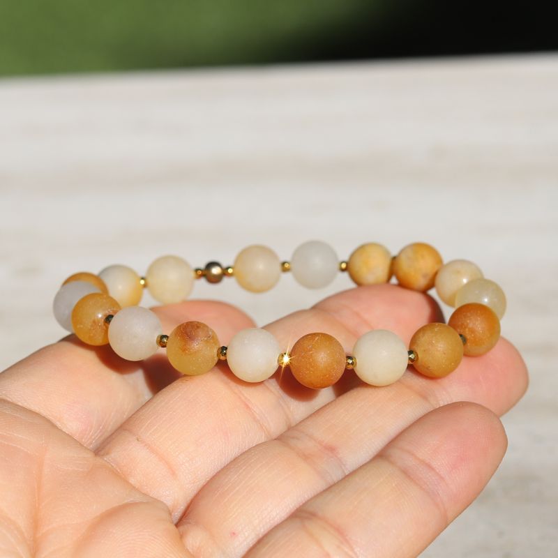 Matte Yellow Jade Bracelet *Final Sale*
