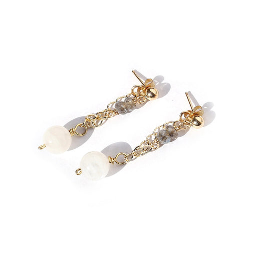 Moonstone and Labradorite Earrings