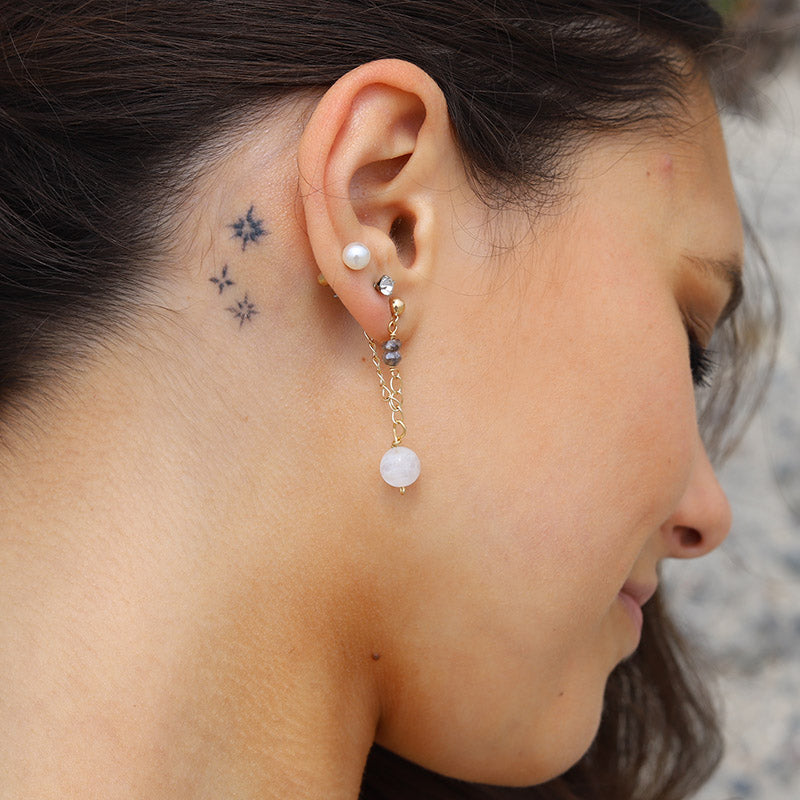 Moonstone and Labradorite Earrings