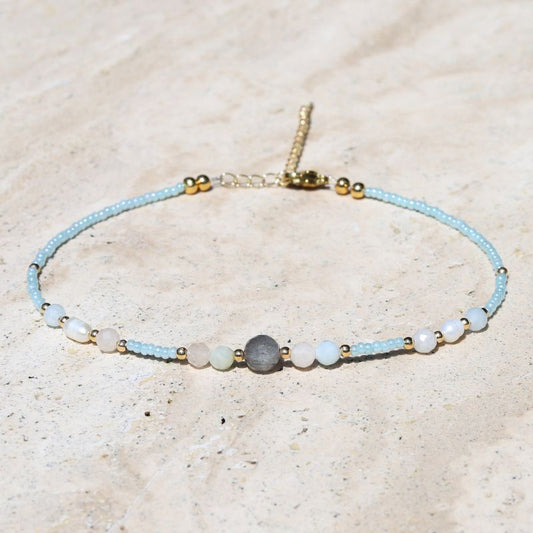 Morganite Anklet