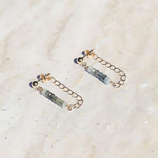 Moss Aquamarine Luxury Earrings