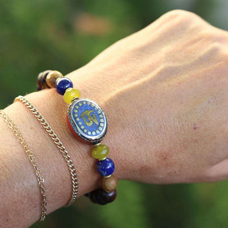 Om Lapis Lazuli & Ebony Bracelet *Final Sale*