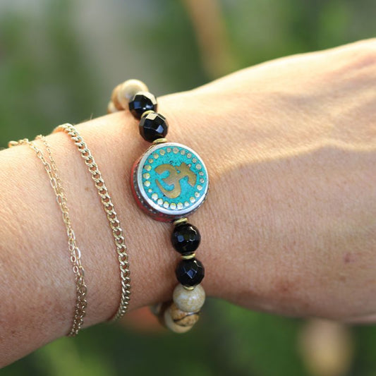 Om Onyx & Jasper Bracelet *Final Sale*