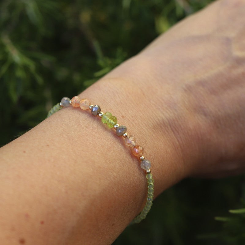 Peridot & Sunstone Luxury Bracelet