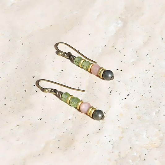 Peridot and Sunstone Earrings