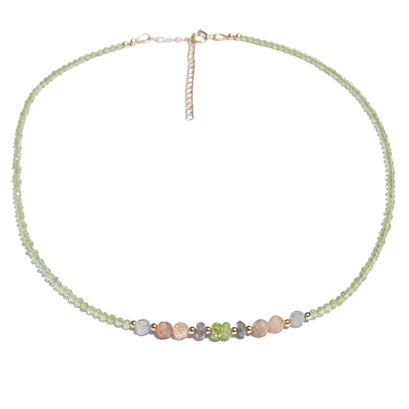 Peridot and Sunstone Luxury Necklace