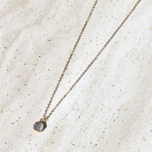 Raw Herkimer Diamond Chain Necklace