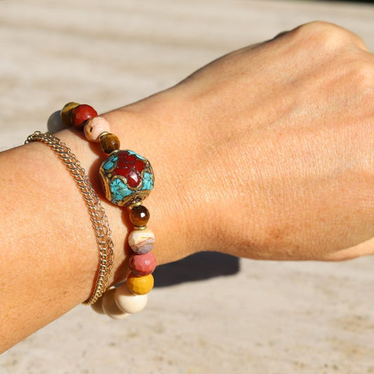 Riverstone & Mookaite Bracelet *Final Sale*