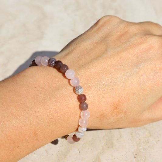 Rose Quartz and Agate Bracelet *Final Sale*