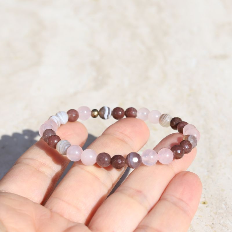 Rose Quartz and Agate Bracelet *Final Sale*