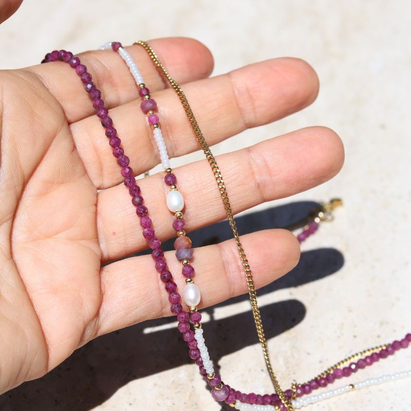 Ruby Necklace Set