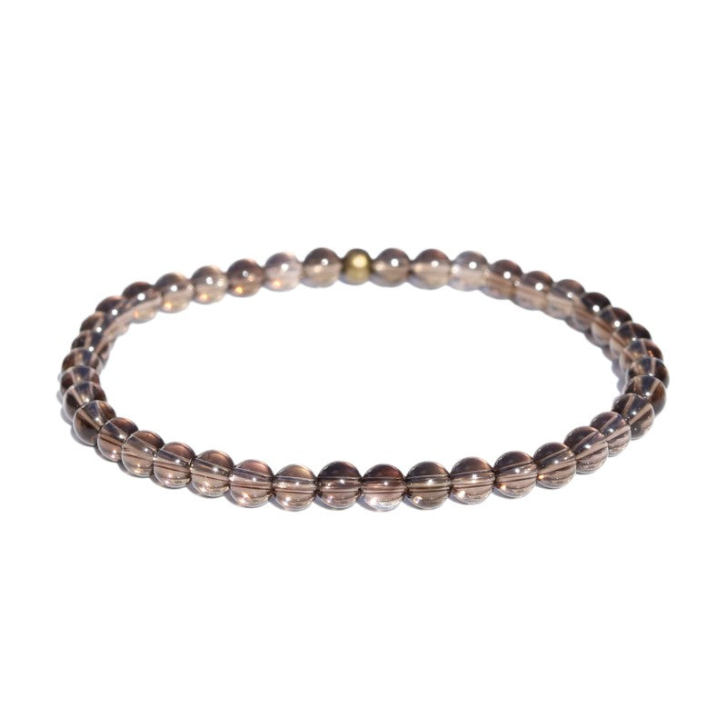 Smoky Quartz Delicate Beaded Bracelet