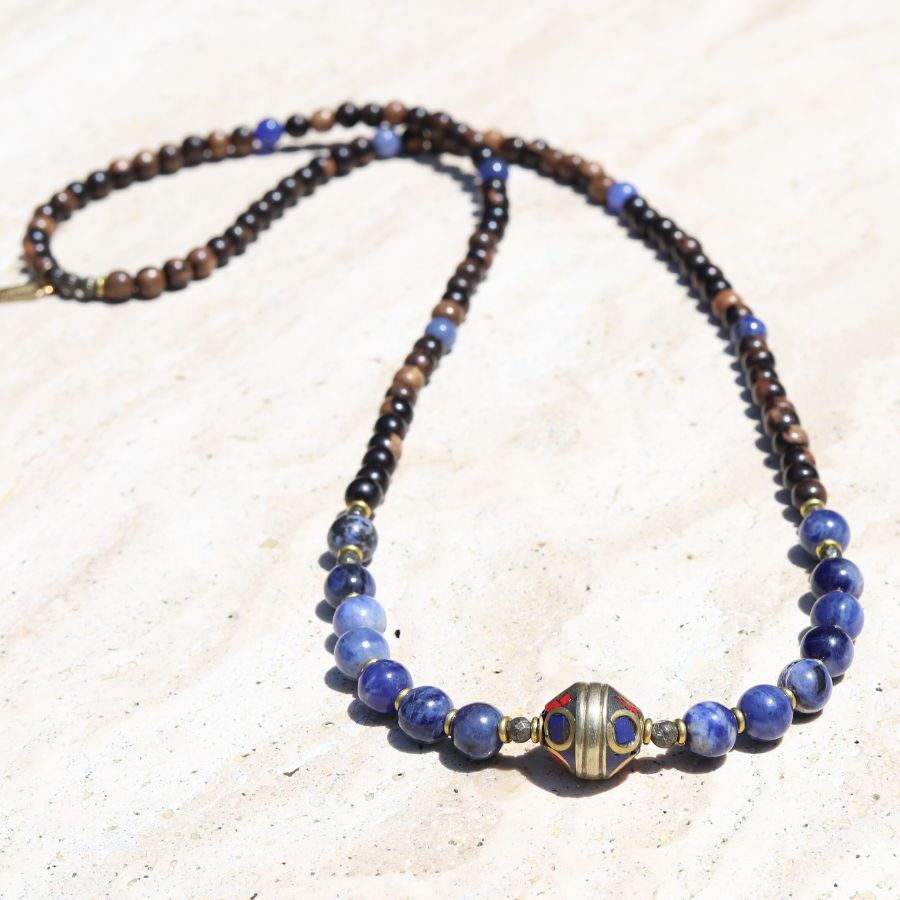 Sodalite & Ebony Mala Necklace *Final Sale*