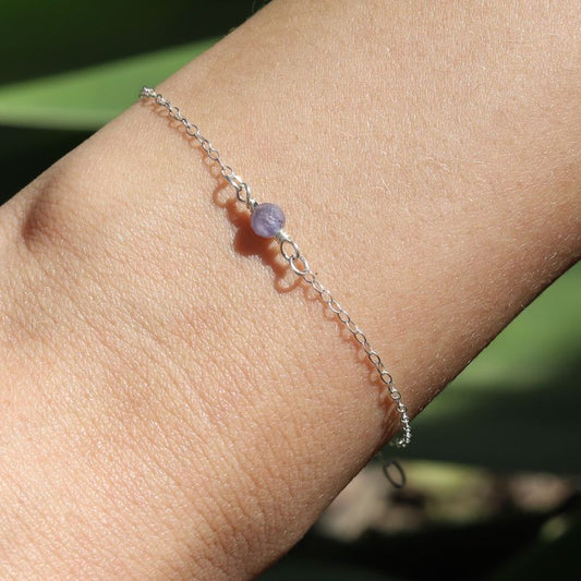 Tanzanite Sterling Silver Bracelet - December