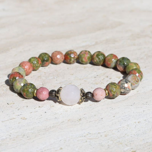 Unakite & Rose Quartz Bracelet *Final Sale*