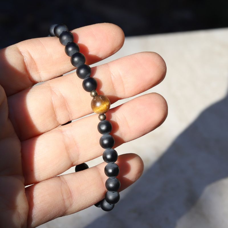 Unisex Matte Onyx & Tiger's Eye Bracelet *Final Sale*