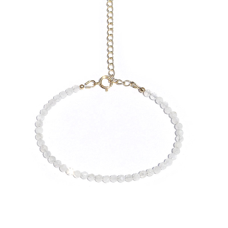 White Moonstone Delicate Luxury Bracelet