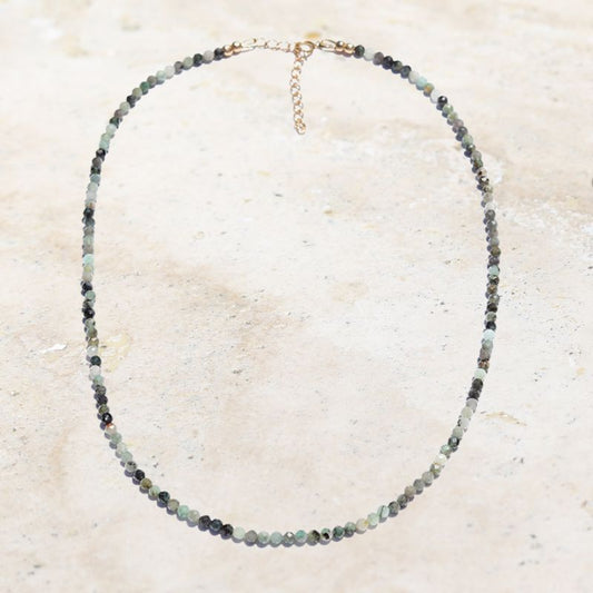 emerald delicate necklace