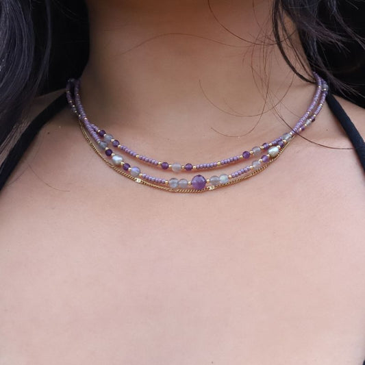 Labradorite & Amethyst Necklace