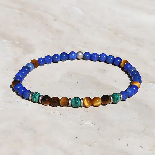 lapis and tigers eye bracelet